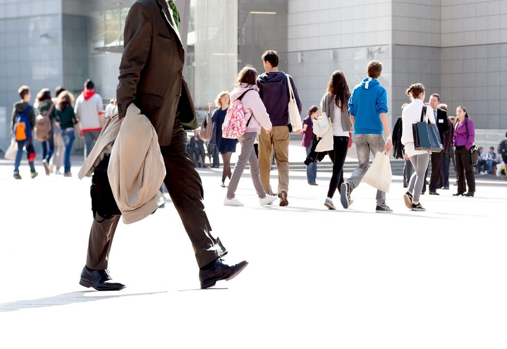 She walk to work